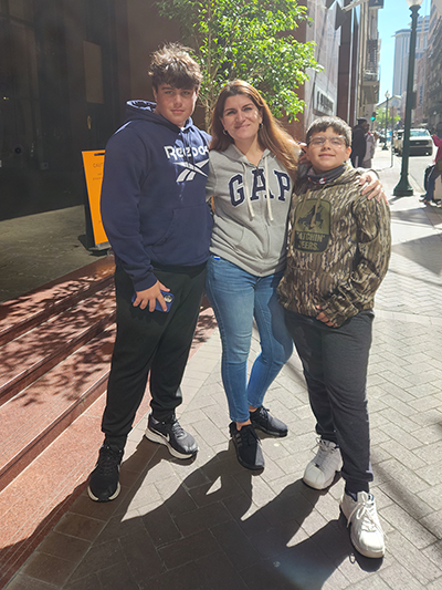From left to right: Fabi, Loli, and Danny during a most recent visit to New Orleans.